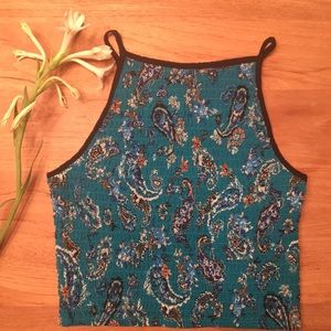 Xhilaration Stretchy High Neck Cropped Tank